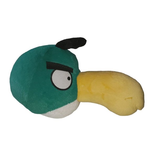 Angry Birds - Green Plush Bird Toucan Hal - 12"  Closed Beak Tag Is Missing - Picture 3 of 5